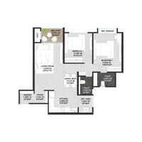 Jhamtani Ace Ayodhya Wakad 2 BHK Floor Plan Image