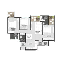 Jhamtani Ace Ayodhya Wakad 3 BHK Floor Plan Image